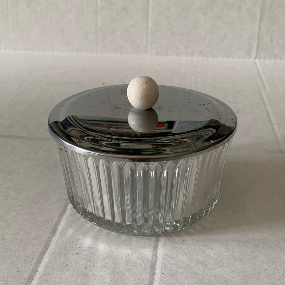 Glass Jar with Silver Lid